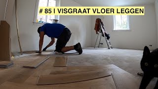 VISGRAAT PVC VLOER LEGGEN  Daar komt de keuken  KLUSVROUW 85 [upl. by Akisej]