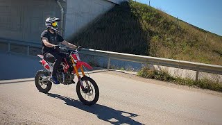 Wpb 190cc pit bike  Summer ride  Loud Exhaust Sound [upl. by Relluf]