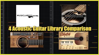 4 MIDI Acoustic Guitar Library Sound Comparison [upl. by Bron76]