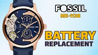 How To Change Battery FOSSIL ME1138 Watch [upl. by Brunn]