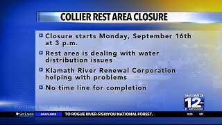 CalTrans closing Collier Rest Area for repairs on September 16th [upl. by Assecnirp]