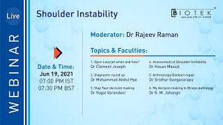 Shoulder Instability  BIOTEK Live Webinar [upl. by Ahcila]