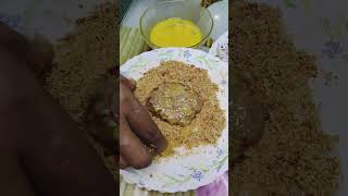 Chicken cutlets chickenrecipe chickenlovers cutlet trendingshorts 100kviaw viralvideo [upl. by Euqinwahs]