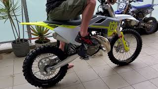 Husqvarna TC 85 big wheel first start up [upl. by Ydorb]