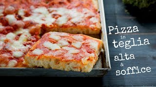 PIZZA IN TEGLIA ALTA E SOFFICE DI BENEDETTA  Ricetta Facile Senza Impasto [upl. by Arretnahs]