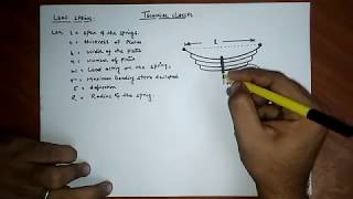 LEAF SPRING DEFLECTION BENDING STRESS [upl. by Roxi]