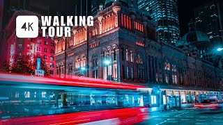 Chilled night walk  Sydney Australia Walking Tour  4K [upl. by Byrle]