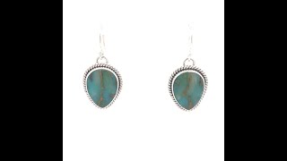 Artie Yellowhorse Jewelry Genuine Peruvian Opal set in Sterling Silver Earrings [upl. by Sabra]