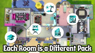 Building in The Sims 4 but Each Room is a Different Expansion Pack 🤯 [upl. by Efal]