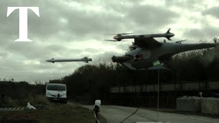 RAF fires missile from octocopter drone for first time [upl. by Lejna]