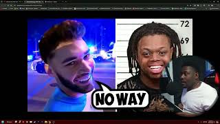 Adin Ross Friend Cuffem GOT Arrested LIVE on Stream [upl. by Eznyl]