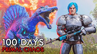 I Spent 100 Days In ARK Survival Ascended Primal Chaos [upl. by Allerim]