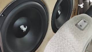 21quot Subwoofers in a Honda civic Unfinished Enclosure [upl. by Anohs]