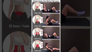 4 Exercises For Belly Fat Loss bellyfatworkout shapeup motivation fatlossworkout weightloss [upl. by Eisus433]