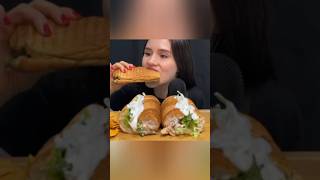 ASMR SUBWAY MUKBANG NoTalking FOOTLONG SANDWICH  CRUNCHY CHIPS  EATING SOUNDS  Zulfia ASMRfood [upl. by Towroy820]