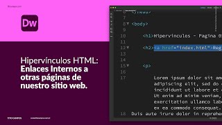 Hipervínculos – Enlaces Internos en HTML con Dreamweaver [upl. by Asirrak134]