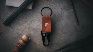 How to Make a Handmade Leather Key Clip in 60 Seconds [upl. by Aysab]