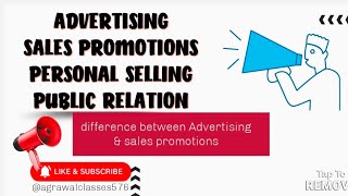 ADVERTISING SALES PROMOTIONS PERSONAL SELLING PUBLIC RELATIONS PROMOTIONAL TOOLS  MARKETING MIX [upl. by Llehcear]