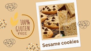 Seasme cookies 2 ingredients gluten free [upl. by Cronin807]