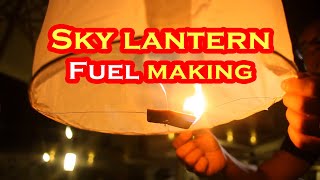 Sky lantern fuel making at home  fanush fuel making  Sky lantern candle making [upl. by Longawa]