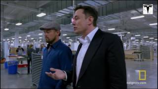 Leonardo DiCaprio and Elon Musk in Gigafactory 20161027 [upl. by Spracklen]