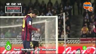 Messi Vomitando Real Sociedad Barcelona 120214 [upl. by Mimi]