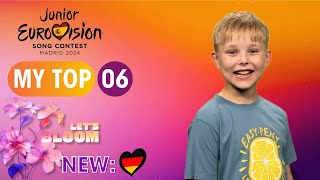 🇪🇦 Junior Eurovision 2024 MY TOP 6  New 🇩🇪 Full Version  JESC 2024 [upl. by Weigle]