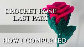 How crochet rose I Final steps [upl. by Aicilram]