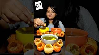 Eating 3 plate Panipuri within 60 seconds shorts ppeats panipuri [upl. by Refotsirc]