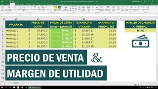 Obtener el precio de venta y comprobar el margen de ganancia de un producto [upl. by Seaddon964]