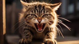 Cat Sound Angry  Creepy Cat Meowing  Scary Cat Song  Creepy Cat Noise [upl. by Ardnasirhc]