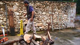 Le MASTER BLOQUE Chevalet pour tronçonnage  saw horse logs cutting holder for wood wwwecotecofr [upl. by Nohtahoj]