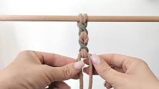 Makramé hátul keresztezett minta  New Macrame Pattern for beginners [upl. by Anotyad778]