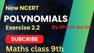 Polynomials  class 9 maths polynomials ex 22  new ncert [upl. by Adall]