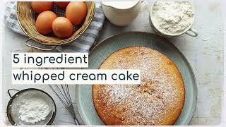 5 ingredient whipped cream cake [upl. by Holna682]