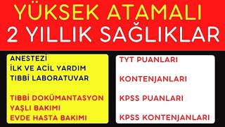 2023 yks sıralamalar Ataması olan iki yıllık sağlık bölümleri puanları sağlık bölümü tercihi [upl. by Jeffy615]