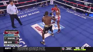 Terence Crawford VS Kell Brook KO [upl. by Cirtemed356]