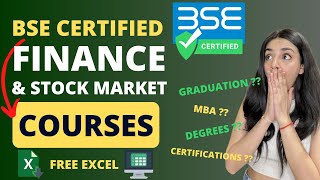 BSE Certified Finance amp Stock Market Course  Best Stock Market Certification Course for Job [upl. by Nilyam]