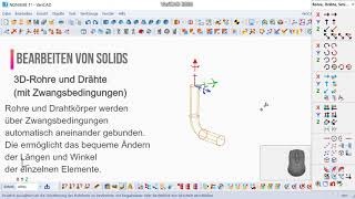 VariCAD – Bearbeiten von 3DRohren und Drähten mit Zwangsbedingungen [upl. by Lion]