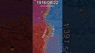 Brusilov Offensive WW1 Every Day With Units shorts animation map [upl. by Genia]