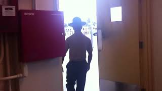 USMC Chief Drill Instructor Marching Recruits [upl. by Erdnad]