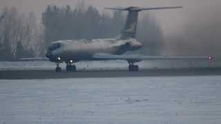 Взлет Ту134А3 в 29 прогрев двигателей Д303  Tu134 takeoff from UNKL at 29C degrees [upl. by Dedric]