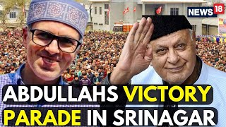 Jammu Kashmir Election Result LIVE  Abdullahs Victory Parade In Srinagar  Jammu Kashmir  N18L [upl. by Kristof]