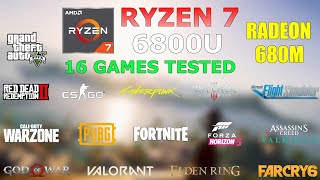 Ryzen 7 6800U  Radeon 680M RDNA 2  Test in 16 Games in 2022 [upl. by Vivienne659]