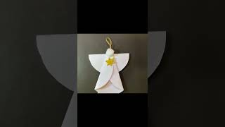 Easy paper angel craft  how to make christmas angel crafts  3d paper angel for Kids [upl. by Wallace198]