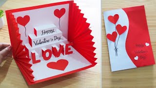 Valentines day card making handmade 2023  DIY Valentines Day pop up greeting card สอนทำการ์ดป๊อป [upl. by Aciraa]