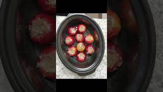 Crock pot baked apples bigcookinginatinykitchen [upl. by Anaugahs]