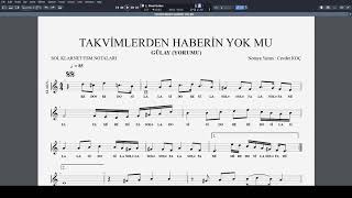 TAKVİMLERDEN HABERİN YOK MU  GÜLAY YORUMU NOTA [upl. by Saloma]