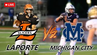 LaPorte Slicers vs Michigan City Wolves  HOMECOMING RIVALS  Boys Varsity Football [upl. by Ttayh610]