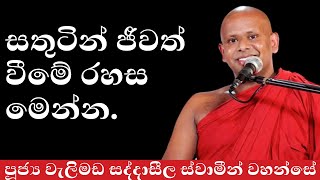 සතුටින් ජීවත් වීමේ රහස  welimada saddhaseela thero [upl. by Aicilet]